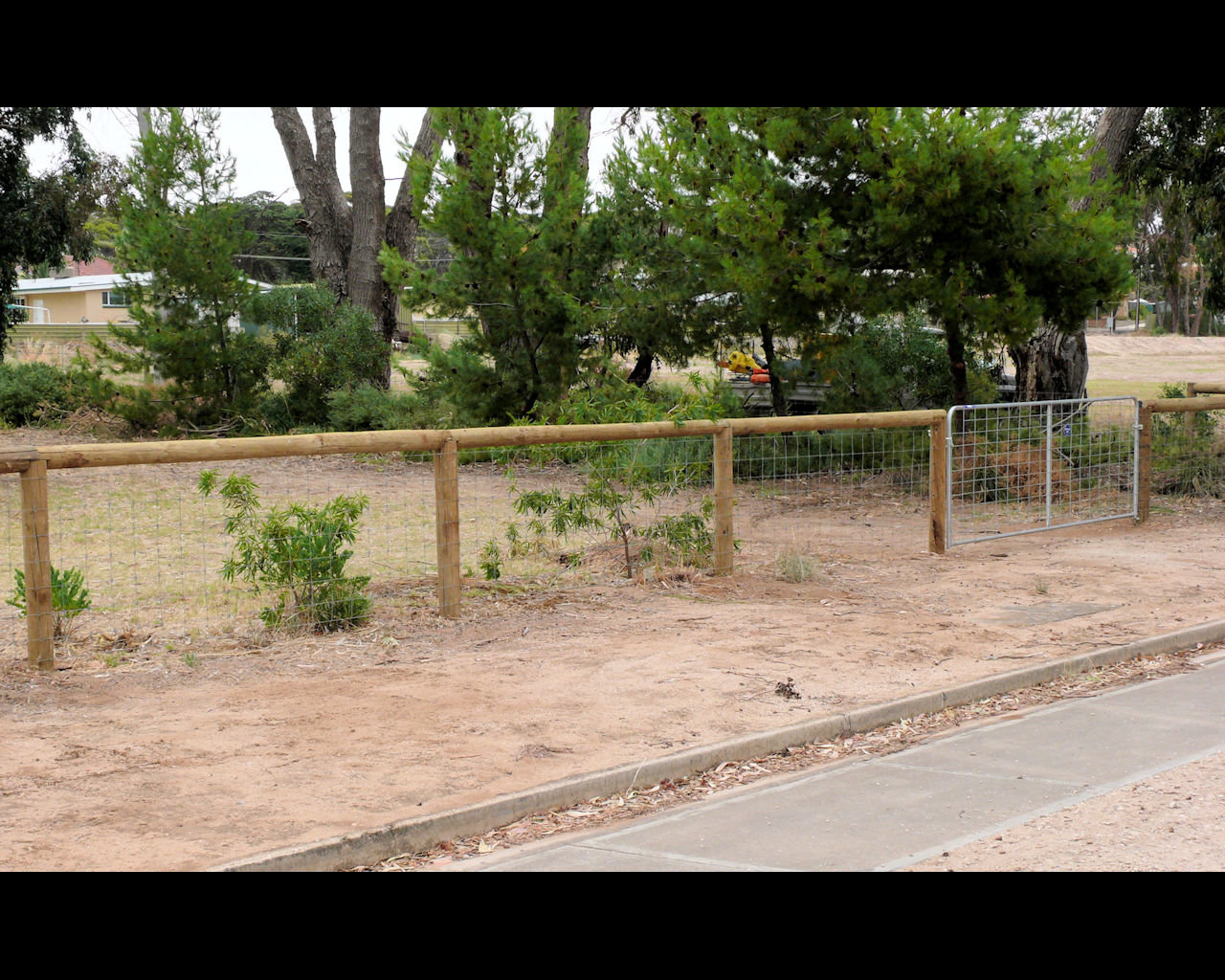 Barrier fence in permapine.